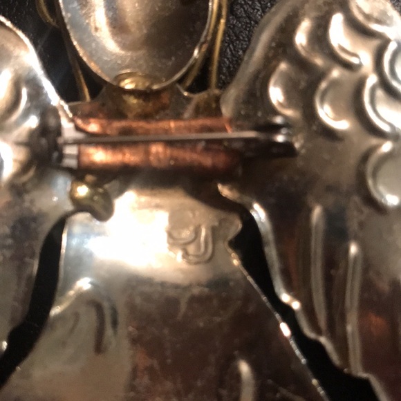 ANGEL mixed metal designer signed SJ brooch / pendant - Picture 7 of 7